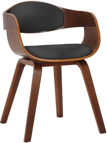 Kėdė 'Kingston Leatherette' riešutmedžio/juoda