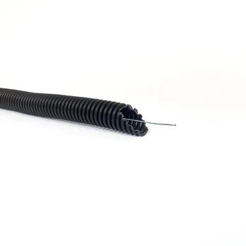 Corrugated pipe GL200UVW, black, with wire, halogen-free, D20, 100m reel, polypropylene (PP)