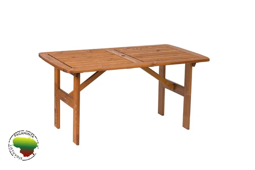 Venta lauko stalas, medaus spalvos