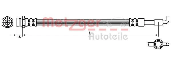 Stabdžių žarnelė METZGER 4110880