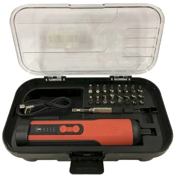 Akumuliatorinis atsuktuvas | USB | su antgalių rinkiniu | 24 vnt. (CES26)