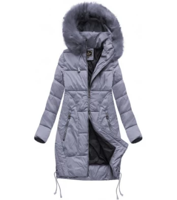 QUILTED HOODED JACKET LILAC (7690) striukė