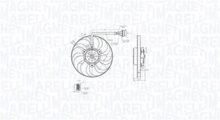 Ventiliatorius, radiatoriaus MAGNETI MARELLI 069422883010