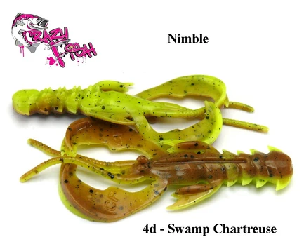 Masalas Crazy Fish Nimble 1.6"(4cm) Swamp Chartreuse Kalmaro