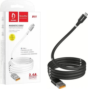 Denmen USB-A į USB-C USB laidas 1 m juodas (29362)