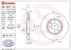 Stabdžių diskas BREMBO 09.7877.11 kaina