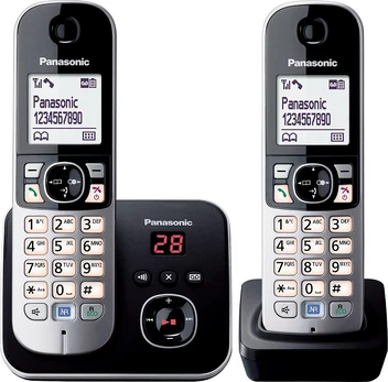 Fiksuotas telefonas Panasonic Juodieji ir sidabriniai