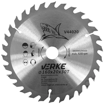 Pjovimo diskas Verke, 160 mm x 20 mm