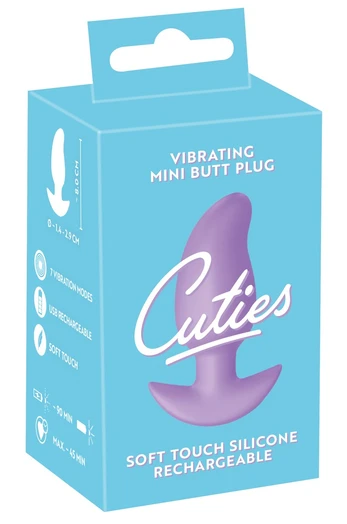 Cuties Vibrating Plug Purple Analinis kaištis