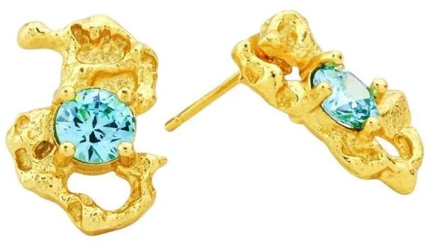 Sidabro auskarai Luxe Gold