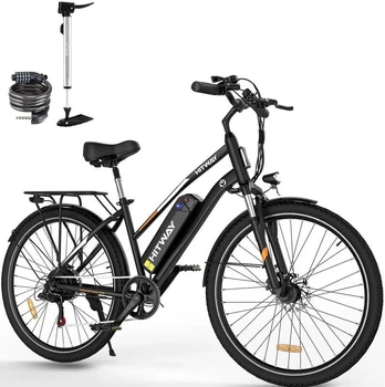 Elektrinis dviratis Hitway BK27, 28", 250W, 12Ah, juodas