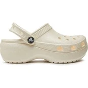 Šlepetės Crocs Classic Platform Glitter Clog W 207241 Écru