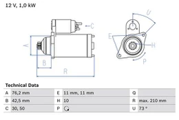BOSCH 0 986 022 290 Starteris