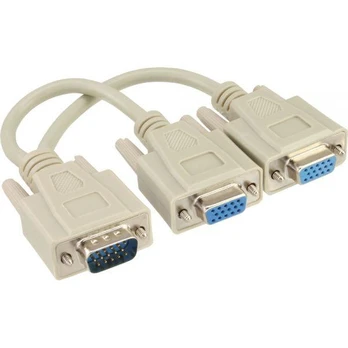 Šakotuvas InLine D-Sub (VGA) x2 D-Sub (VGA), Pilka (17307)