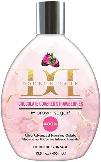 Brown Sugar Double Dark Choco Covered Braškės 400ml