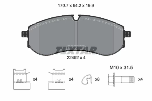 TEXTAR 2249201 Brake pad set