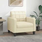 Sofa Krėslas, kreminės spalvos, 60cm, dirbtinė oda kaina