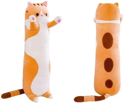 Pliušinis žaislas katinas rudas, 90 cm
