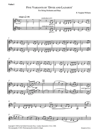 Five Variants of 'Dives and Lazarus'
