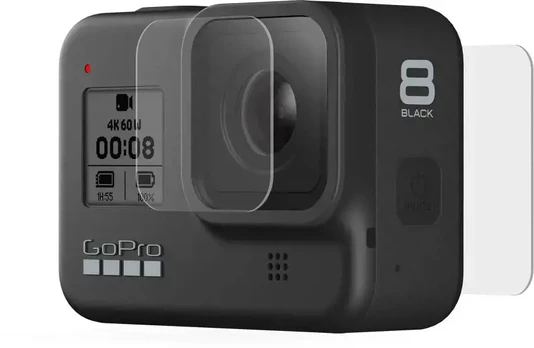 GoPro tempered glass lens + screen protectors HERO8 Black