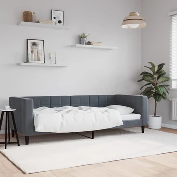 Sofa, tamsiai pilkos spalvos, 80x200cm, aksomas