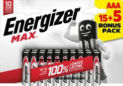 Energizer Max Micro AAA -Batterie Alkali-Mangan 1.5 V 20 St. (E303349400)