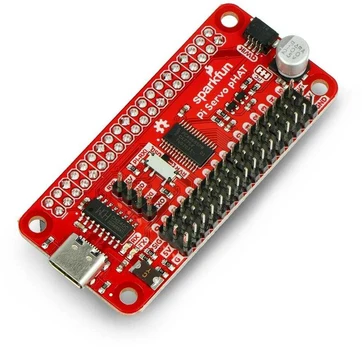 Servo pHAT, 16 kanalų PWM I2C valdiklis, skirtas Raspberry Pi, SparkFun DEV-15316