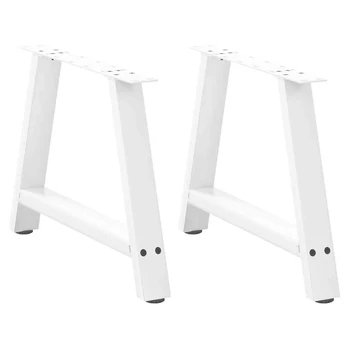 kavos staliuko kojelės A formos 2 vnt Baltos 60x(42-43) cm
