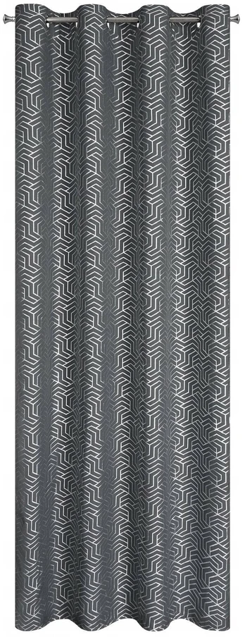 Naktinė užuolaida Semi, pilka/sidabro, 140 cm x 250 cm