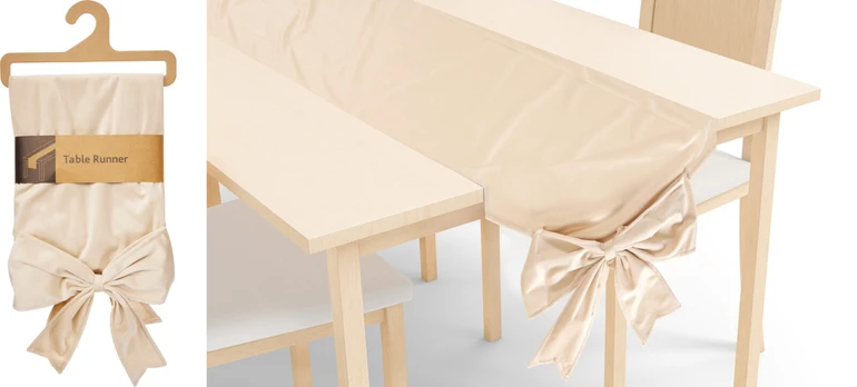 Mondex BIEŻNIK STOŁOWY 33 × 240 CM BEŻOWY