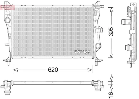 Radiatorius, variklio aušinimas DENSO DRM06038