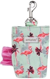 Maišelis Amiplay Be Happy Dog Waste Dispenser Flamingo, 6 cm x 2 cm