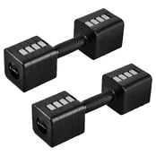 HL02 ADJUSTABLE DUMBBELLS BLACK 2 x 5 KG HMS kaina
