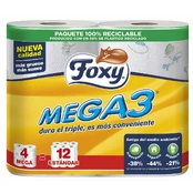 Tualetinis popierius Foxy Mega 3, 3 sl, 4 vnt. kaina