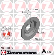 Stabdžių diskas ZIMMERMANN 280.3181.20 kaina