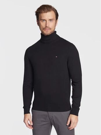 Tommy Hilfiger Golfas Pima MW0MW28048 Juoda Regular Fit