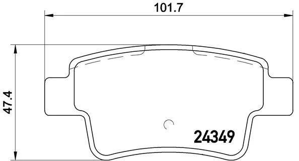 Stabdžių trinkelių rinkinys, diskinis stabdys BREMBO P 59 057