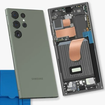 Pakeitimo Centrinis Rėmas Galaxy S23 Ultra Samsung Paslaugų Paketas Žalias