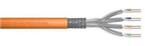 Tinklo kabelis Digitus CAT 7 S-FTP PiMF Installation Cable, 100 m, oranžinė