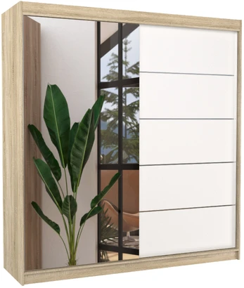 Sliding wardrobe with mirror OLIVER 200