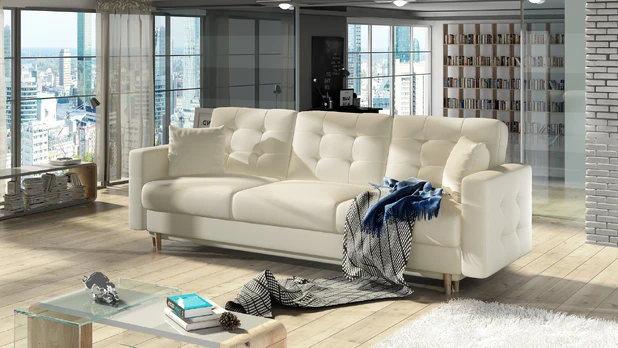 Sofa - lova Asgard su patalynės dėže beige, Soft 33