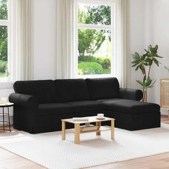Sofa Juoda 215 x 138 x 80 cm audinys