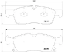 Stabdžių trinkelių rinkinys, diskinis stabdys BREMBO P 50 108 kaina