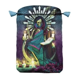 Santa Muerte satininis maišelis kortoms