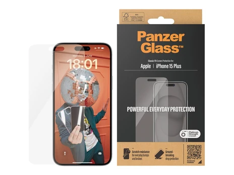 PanzerGlass ® Screen Protector iPhone 15 Plus | Classic Fit Skaidri ekrano apsauga Apple 1 vnt