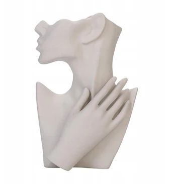 Keraminė statula Vaza baltoms gėlėms Chic Bust Head Sodintuvas 14x21x9cm