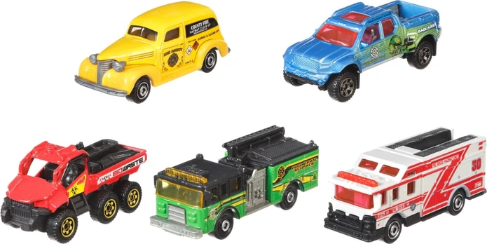 Mattel MATCHBOX penkių automodeliukų rinkinys (C1817)