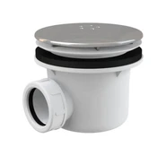 Dušo padėklo sifonas ALCAPLAST A49K LUX, metalinis, 90 mm kaina