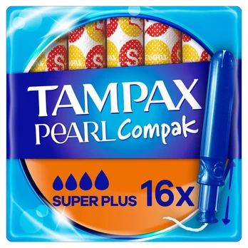 Tamponai TAMPAX COMPAK PEARL SUPER PLUS, 16 vnt.