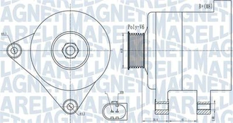 Kintamosios srovės generatorius MAGNETI MARELLI 063731985010